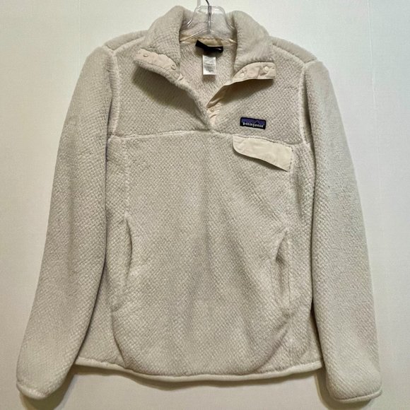 Patagonia Re Tool Snap -T Pullover Jacket Cream Polortec Thermal Pro Fleece XS - Picture 9 of 14